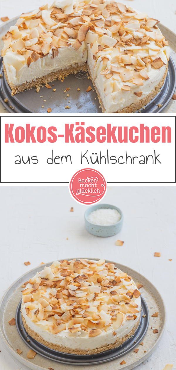 Einfach, cremig, lecker! Dieser Kokos-Cheesecake ohne Backen sorgt für Sommergefühle. Den No Bake Coconut Cheesecake müsst ihr gleich nachmachen!