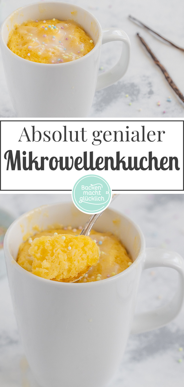 Nur 5 Minuten Zeit, aber akute Lust auf Kuchen? Dann kommt dieses vielfältige Grundrezept für Mug Cakes genau recht!
